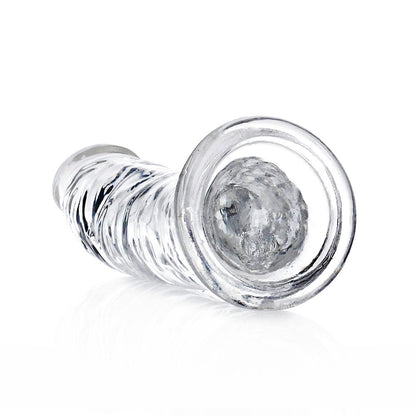 RealRock Crystal Clear Slim Dildo – Clear – 6 in. Insertable Length