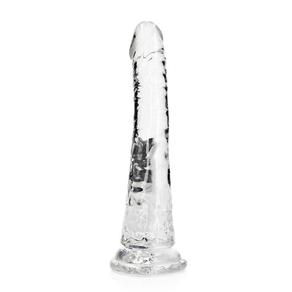 RealRock Crystal Clear Slim 7 in. Dildo – Clear – Waterproof