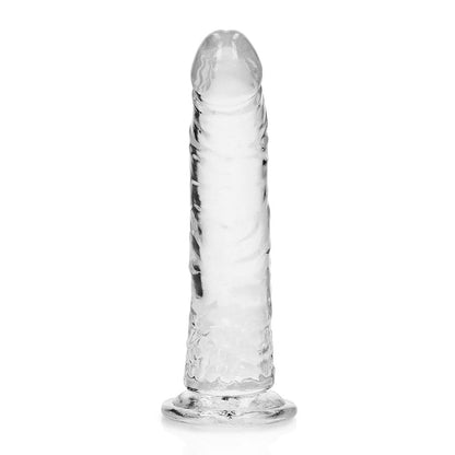 RealRock Crystal Clear Slim 7 in. Dildo – Clear – Waterproof