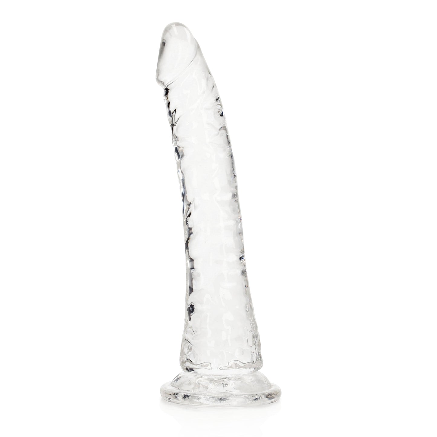 RealRock Crystal Clear Slim 7 in. Dildo – Clear – Waterproof