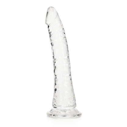 RealRock Crystal Clear Slim 7 in. Dildo – Clear – Waterproof