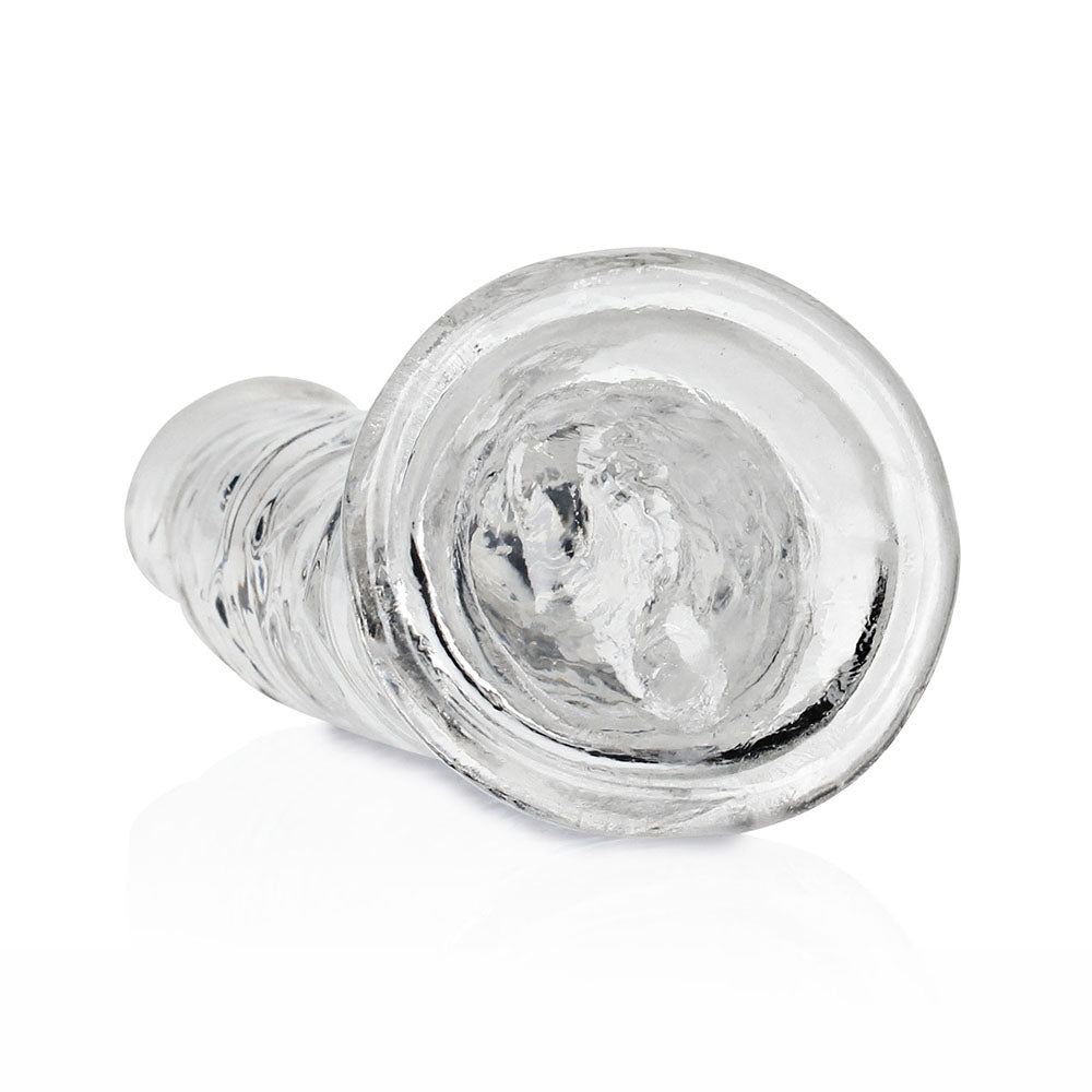 RealRock Crystal Clear Slim 7 in. Dildo – Clear – Waterproof
