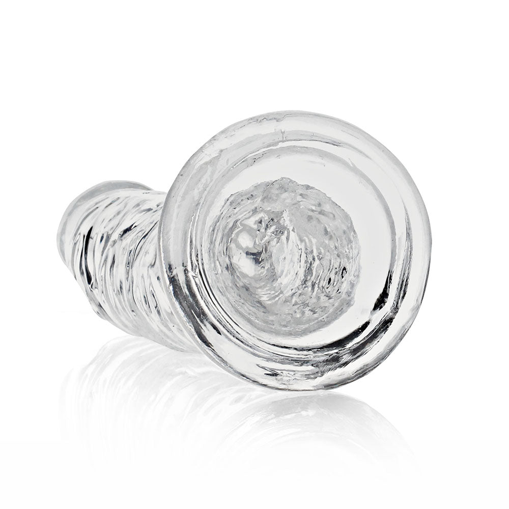 RealRock Crystal Clear Slim 8 in. Dildo – Clear – Body-Safe Design