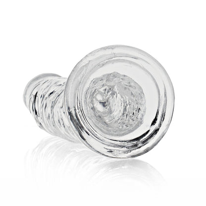 RealRock Crystal Clear Slim 8 in. Dildo – Clear – Body-Safe Design