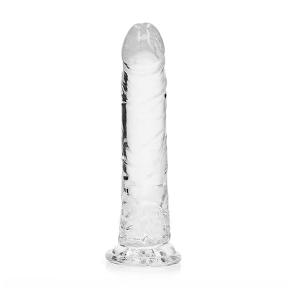 RealRock Crystal Clear Slim 9 in. Dildo – Clear – Phthalate-Free
