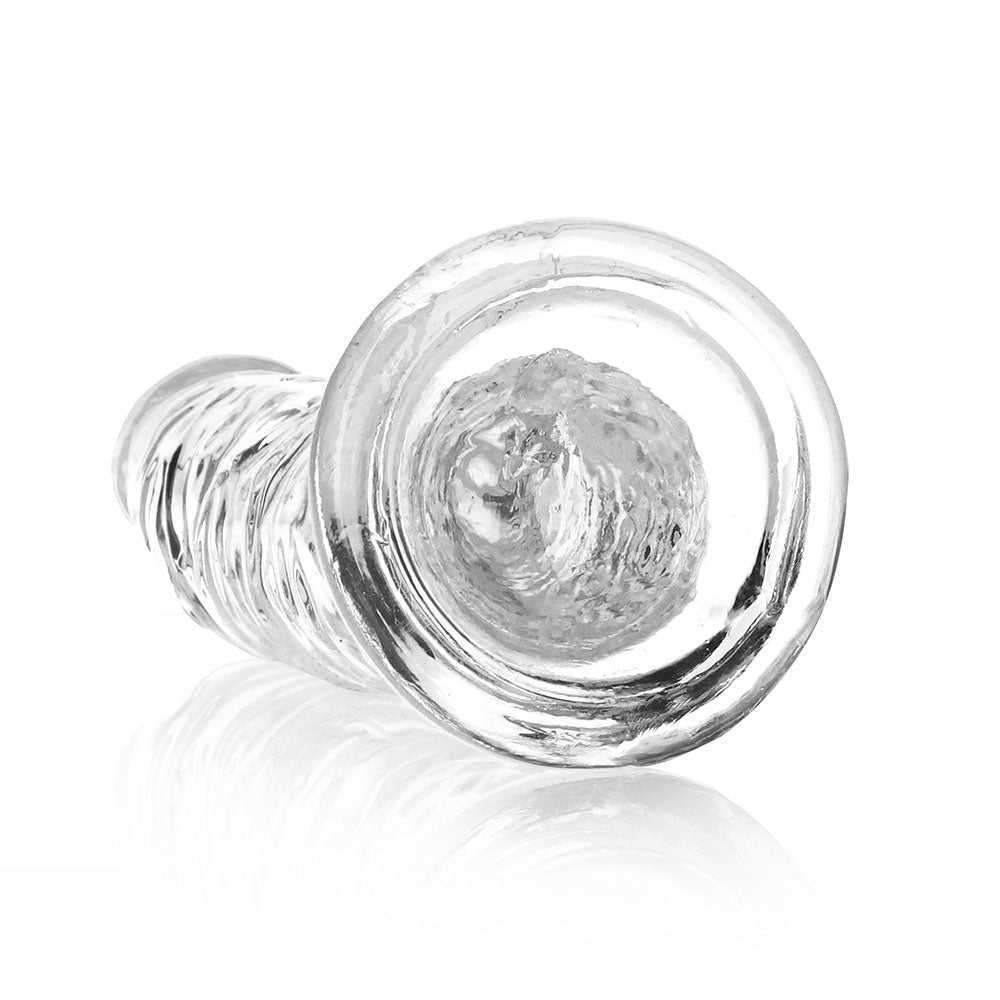 RealRock Crystal Clear Slim 9 in. Dildo – Clear – Phthalate-Free