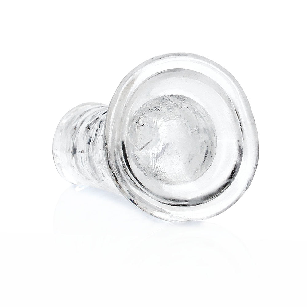 RealRock Crystal Clear Straight 6 in. Dildo – Clear, 6.1 in. with Suction Base