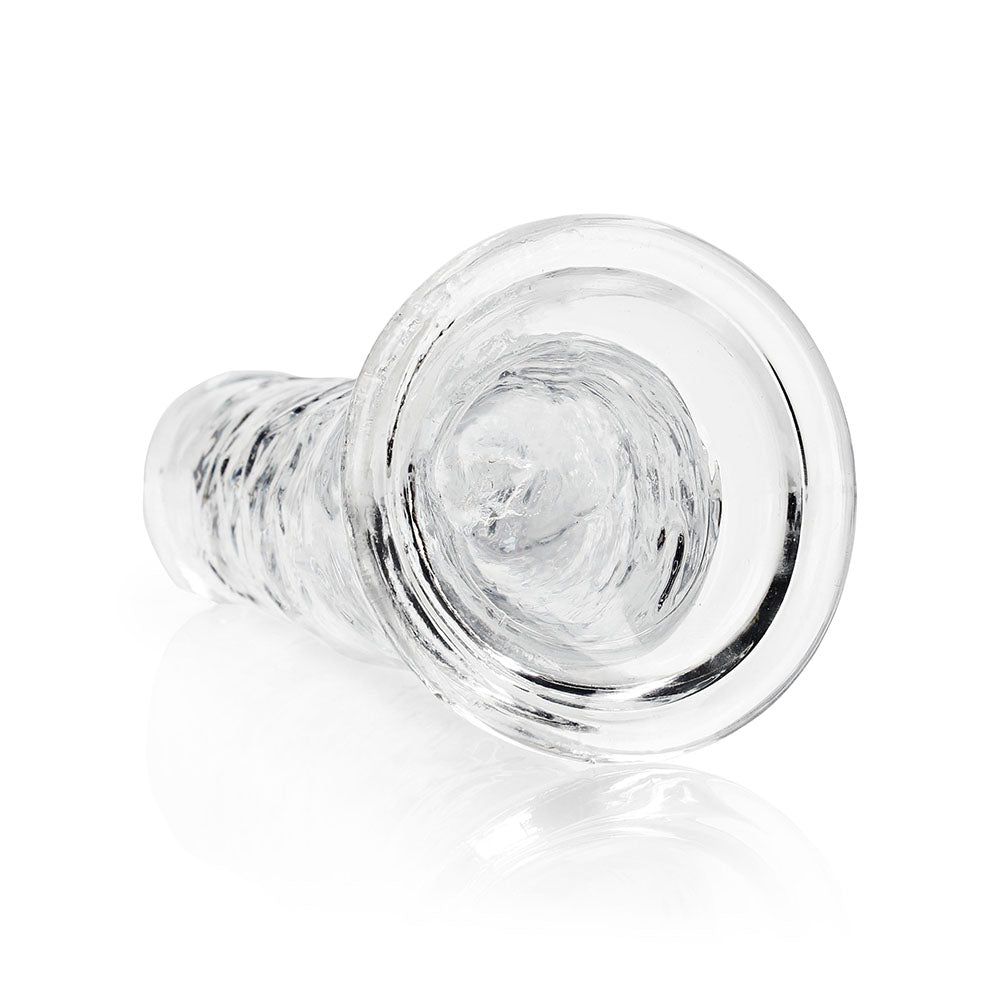 RealRock Crystal Clear Straight Dildo 11 in. with Suction Base - Clear