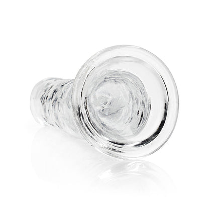 RealRock Crystal Clear Straight Dildo 11 in. with Suction Base - Clear