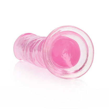 RealRock Crystal Clear 7 in. Dildo for Anal and Vaginal Use - Light Pink