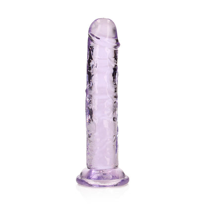 RealRock Crystal Clear 6 in. Dildo – Light Purple, Phthalate-Free