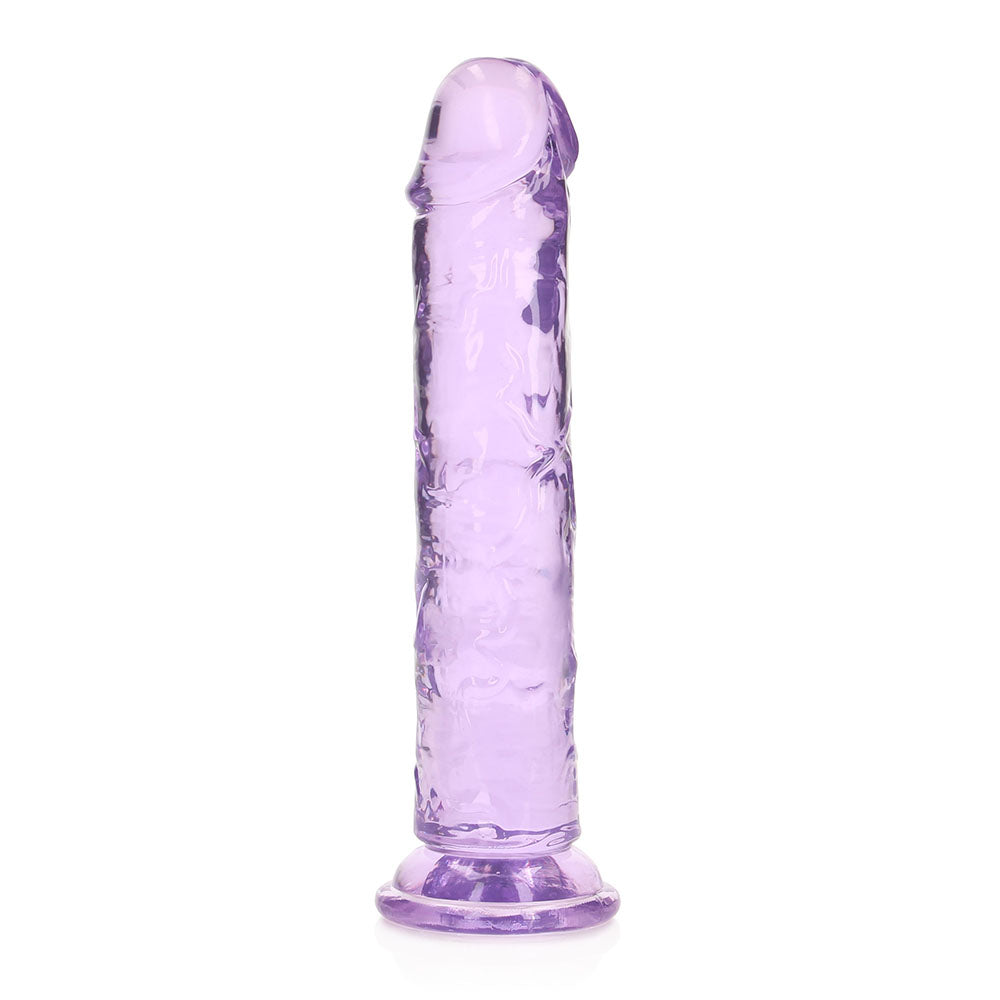 RealRock Crystal Clear 7 in. Dildo – Light Purple – Anal and Vaginal Use