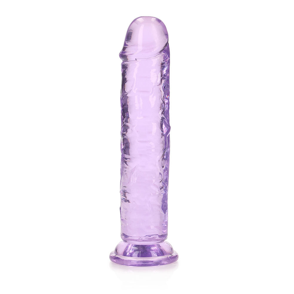 RealRock Crystal Clear 7 in. Dildo – Light Purple – Anal and Vaginal Use
