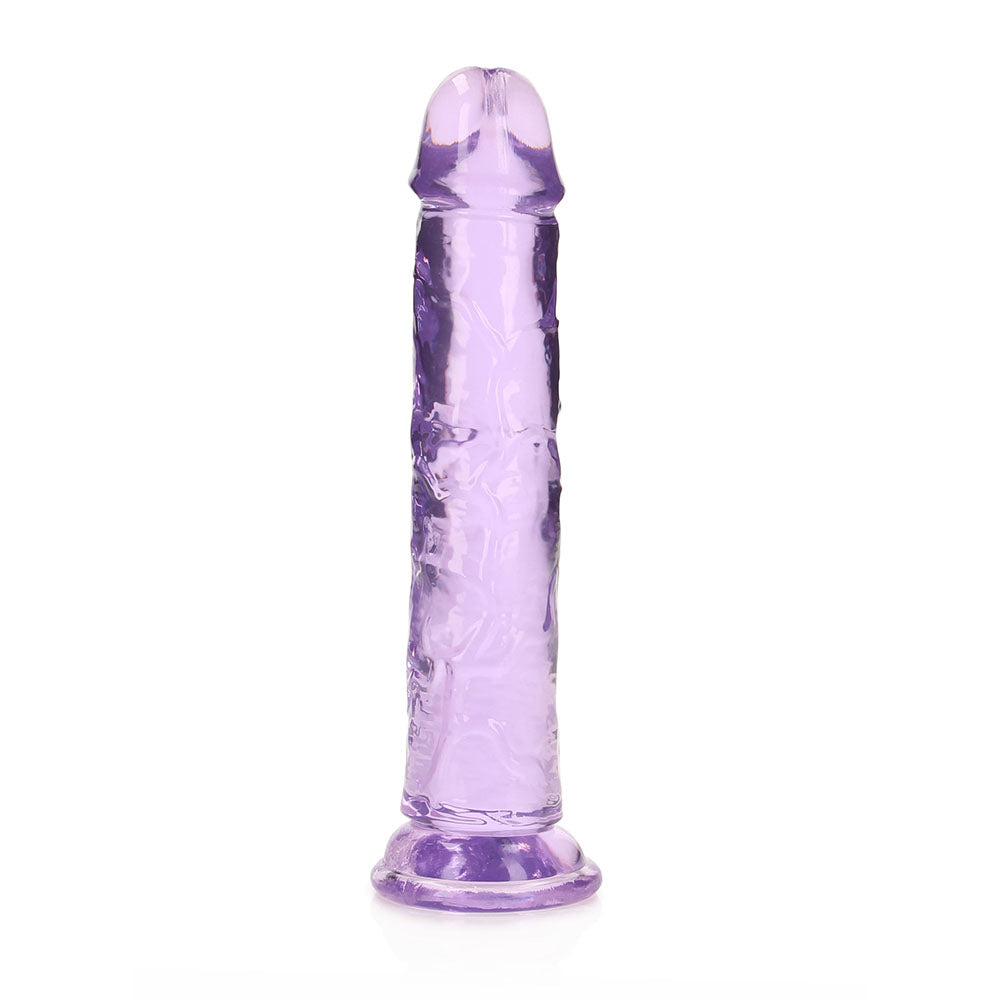 RealRock Crystal Clear 7 in. Dildo – Light Purple – Anal and Vaginal Use