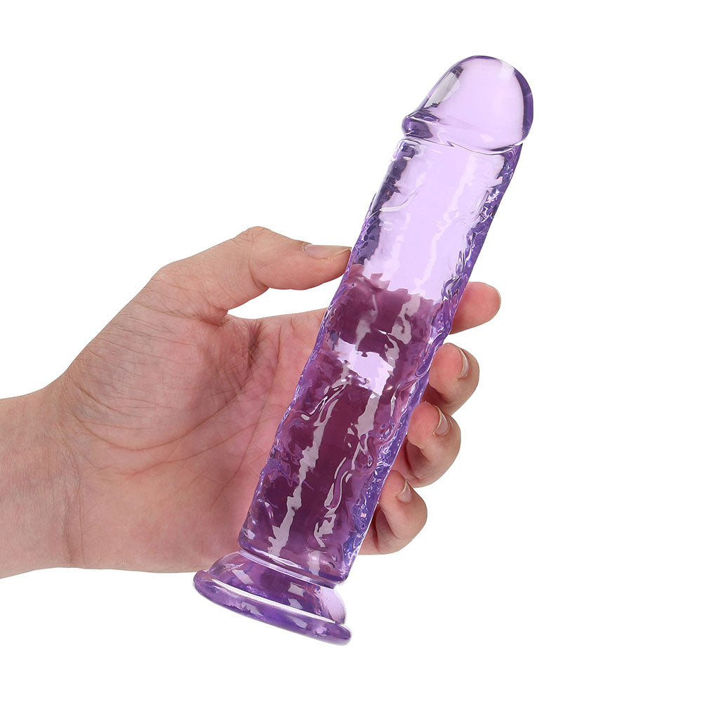 RealRock Crystal Clear 7 in. Dildo – Light Purple – Anal and Vaginal Use
