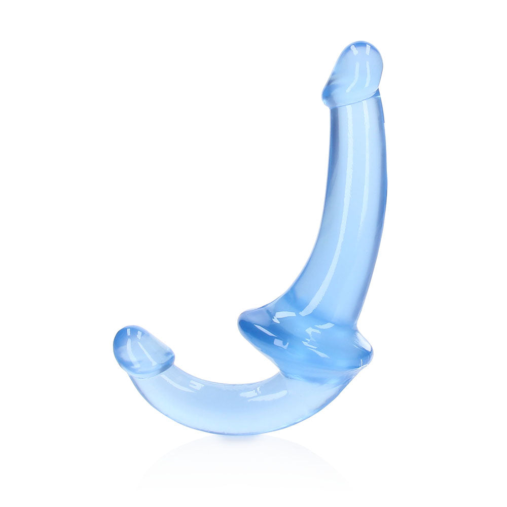 RealRock Crystal Clear Strapless Strap-On Dildo – Blue