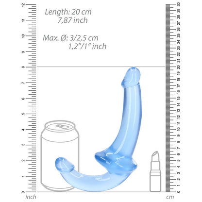 RealRock Crystal Clear Strapless Strap-On Dildo – Blue