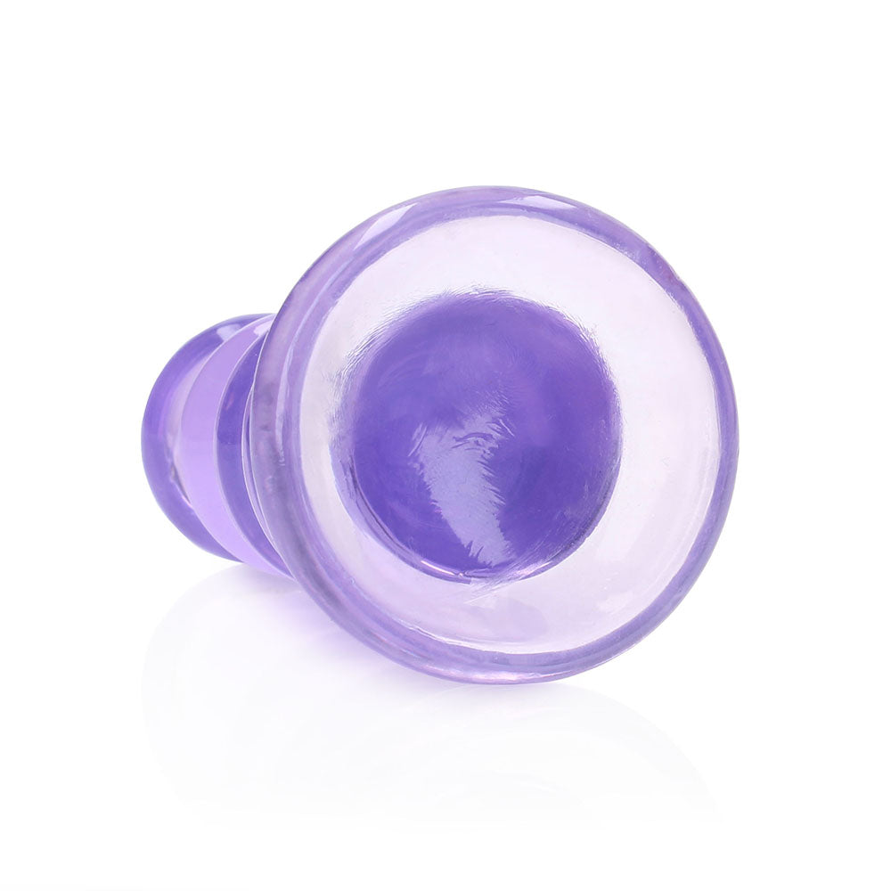 RealRock Crystal Clear Curvy 5.5 in. Dildo/Plug - Light Purple - Waterproof