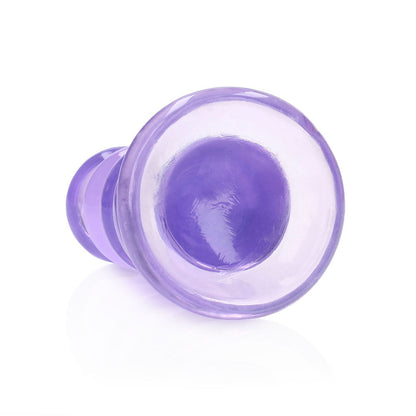 RealRock Crystal Clear Curvy 5.5 in. Dildo/Plug - Light Purple - Waterproof