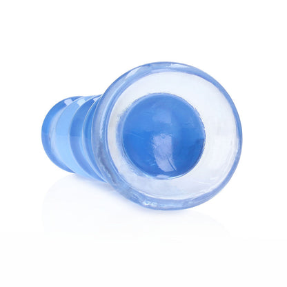 RealRock Crystal Clear Curvy Dildo/Plug – Blue – 5.5 in.