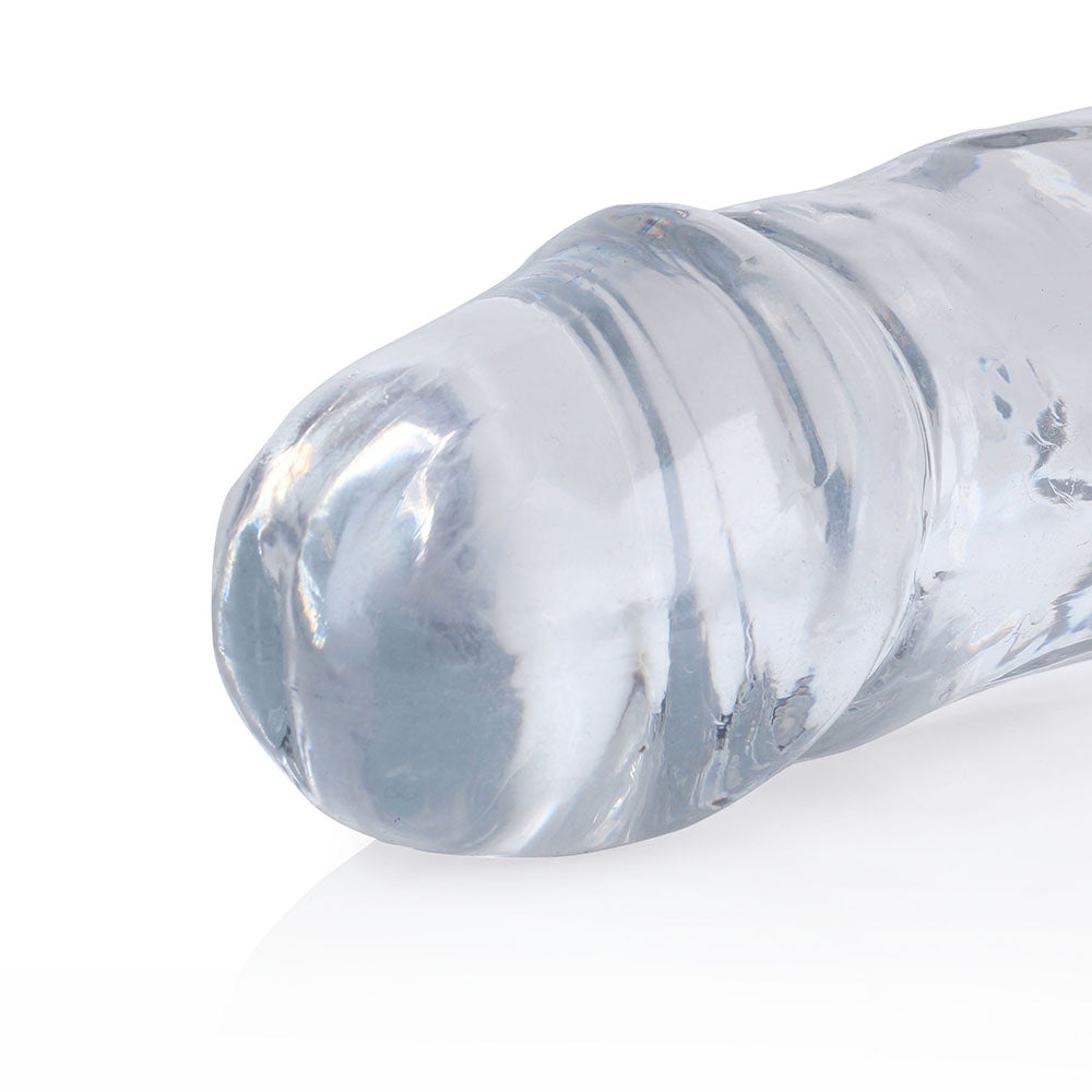 RealRock Crystal Clear Double Dong 13 in. Dual-Ended Dildo – Clear