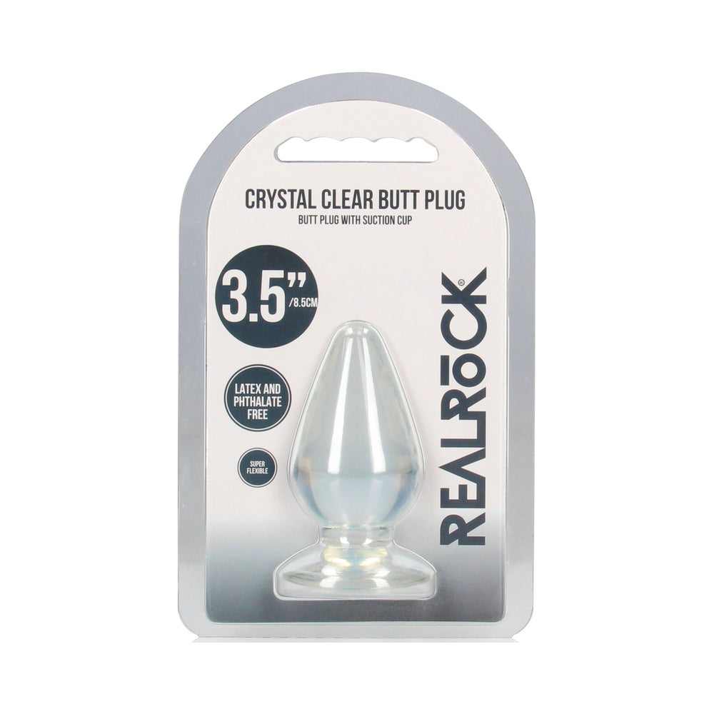 RealRock Crystal Clear 3.5 in. Anal Plug – Clear