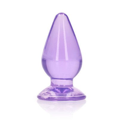 RealRock Crystal Clear 3.5 in. Anal Plug – Light Purple – Suction Cup Base