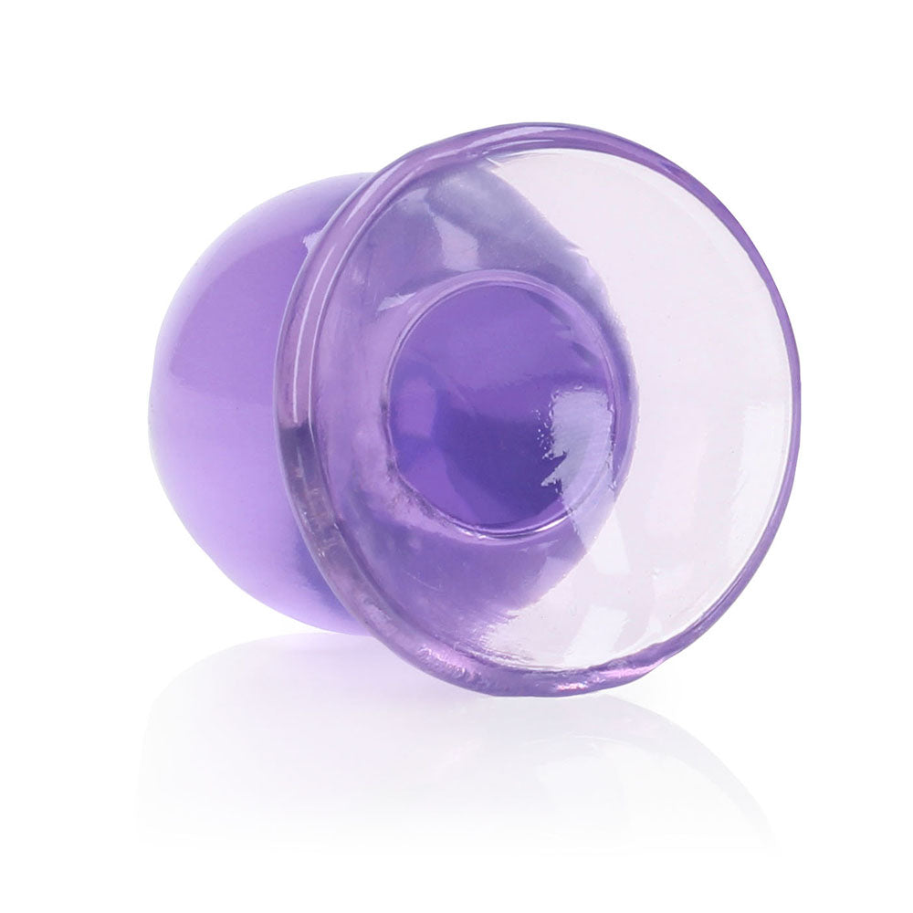 RealRock Crystal Clear 3.5 in. Anal Plug – Light Purple – Suction Cup Base
