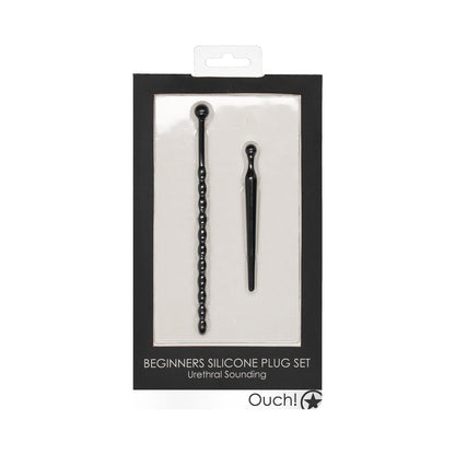 Ouch! Urethral Sounding Beginners Silicone Plug Set – Black