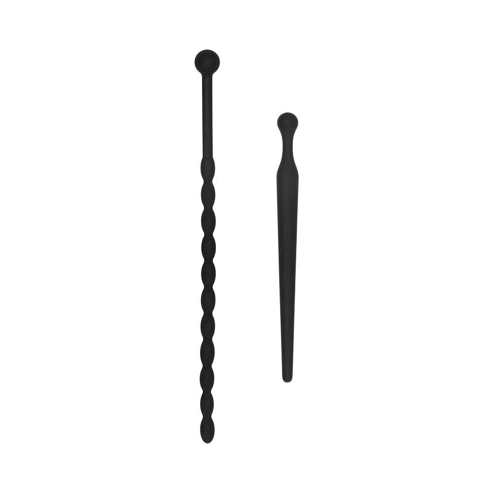 Ouch! Urethral Sounding Beginners Silicone Plug Set – Black