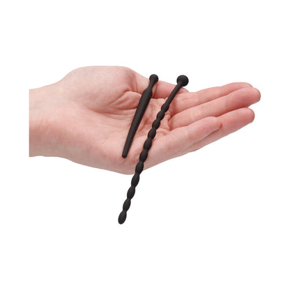 Ouch! Urethral Sounding Beginners Silicone Plug Set – Black