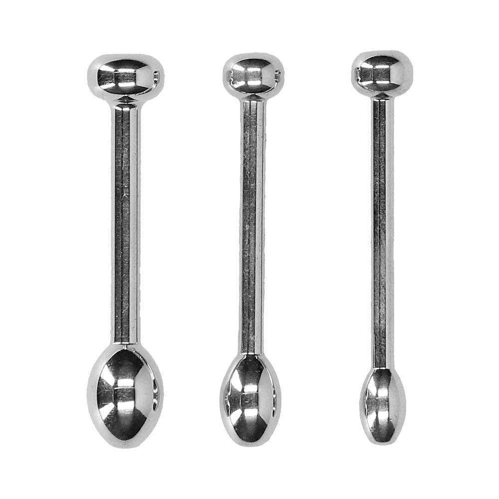Ouch! Urethral Sounding Stainless Steel Plug Set – Silver/Steel/Chrome