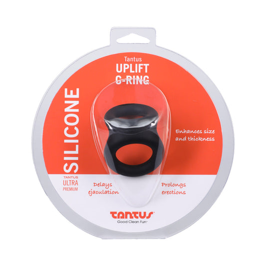 Tantus Uplift C-Ring Cock and Ball Sling – Black – Silicone Support