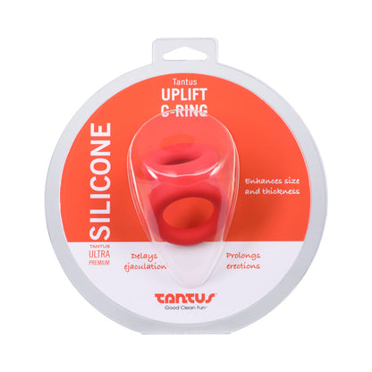 Tantus Uplift C-Ring Cock and Ball Sling - Crimson