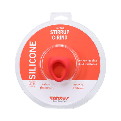 Tantus Stirrup C-Ring Cock and Ball Sling – Crimson