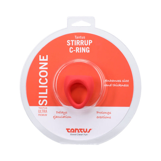 Tantus Stirrup C-Ring Cock and Ball Sling – Crimson