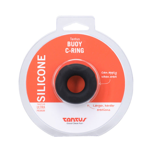 Tantus Buoy C-Ring Small Silicone Ring – Black