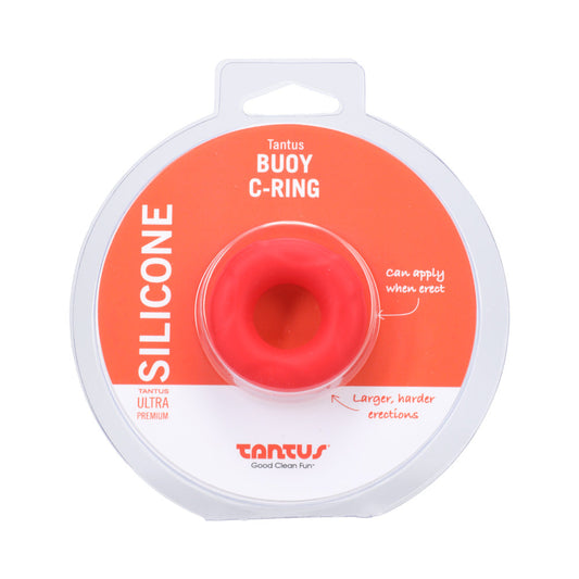 Tantus Buoy C-Ring Small Silicone Ring – Crimson