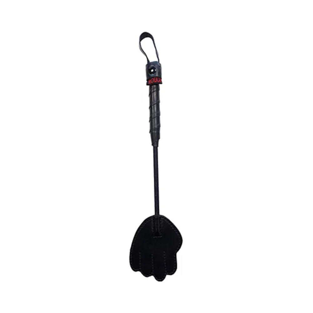 Rouge Mini Leather Hand Riding Crop – Black