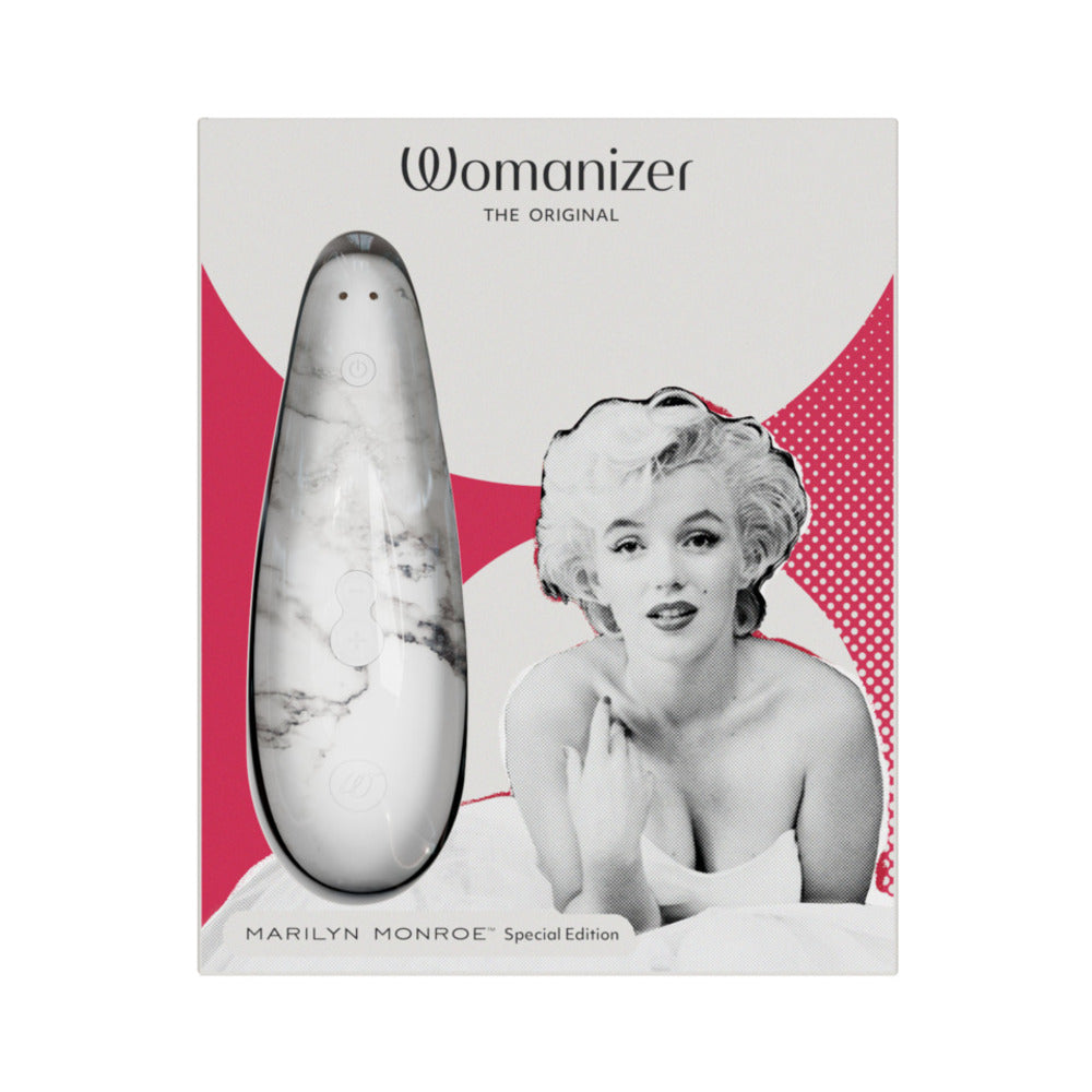 Womanizer Marilyn Monroe Classic 2 Clitoral Stimulator with Pleasure Air Technology - White Marble