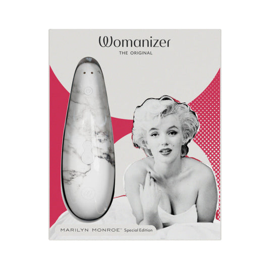 Womanizer Marilyn Monroe Classic 2 Clitoral Stimulator with Pleasure Air Technology - White Marble