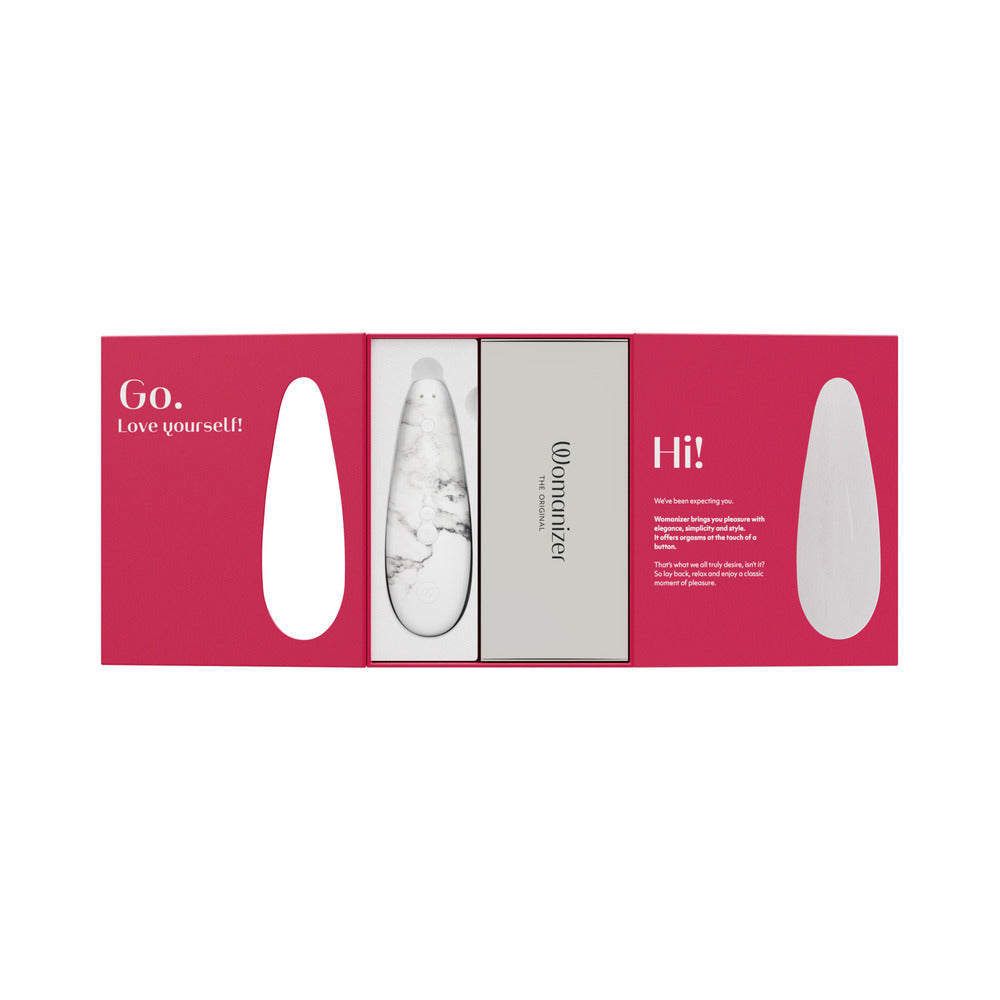 Womanizer Marilyn Monroe Classic 2 Clitoral Stimulator with Pleasure Air Technology - White Marble