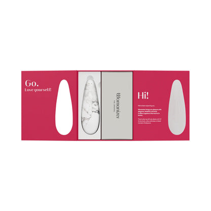Womanizer Marilyn Monroe Classic 2 Clitoral Stimulator with Pleasure Air Technology - White Marble