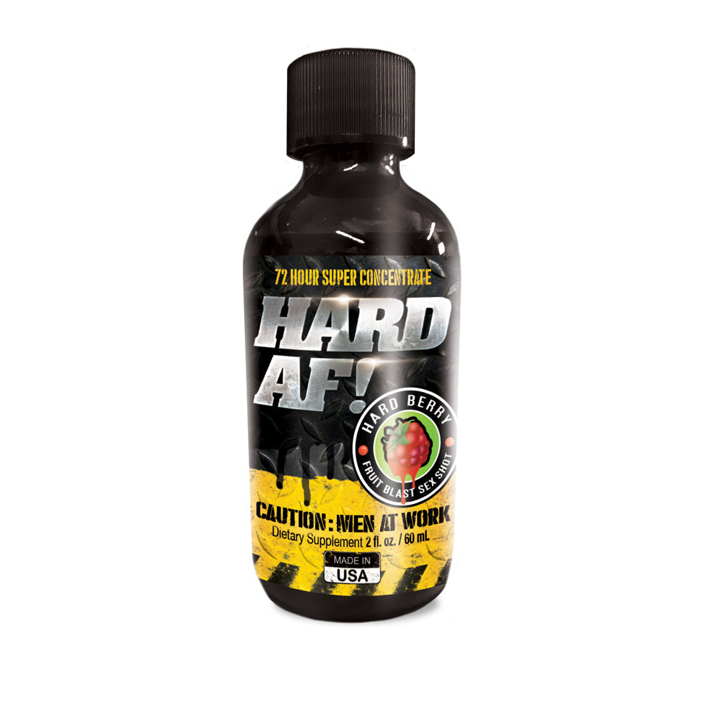 Hard AF Male Enhancement Shot 2 oz. - Potent Sexual Enhancement Liquid - Black