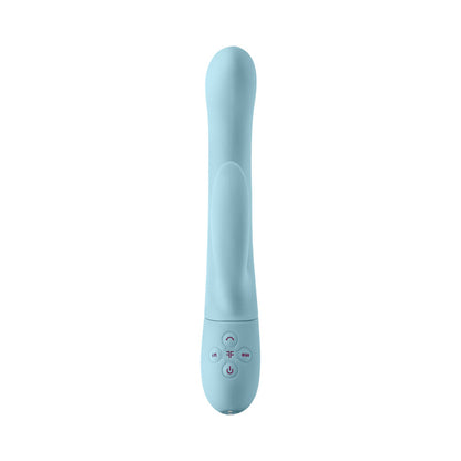FemmeFunn Balai Rechargeable Silicone Dual Stimulation Vibrator with Swaying Motion - Light Blue
