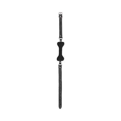 Ouch! Puppy Play Silicone Bone Gag – Black