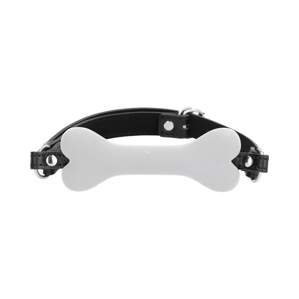 Ouch! Puppy Play Silicone Bone Gag – White