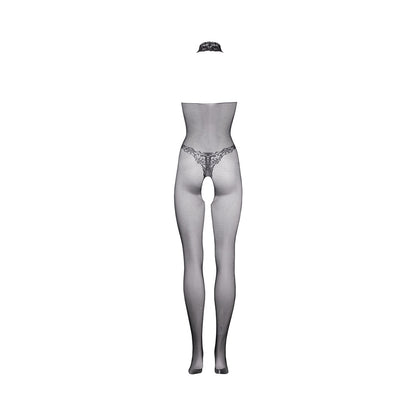 Le Desir Fishnet & Lace High-Neck Bodystocking – Black