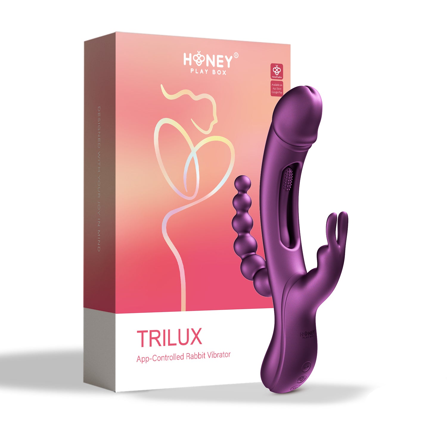 Trilux App Controlled Rabbit Vibrator – Purple