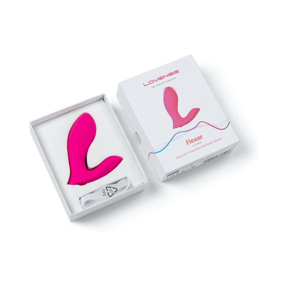 Lovense Flexer App-Controlled Wearable Panty Vibrator – Hot Pink